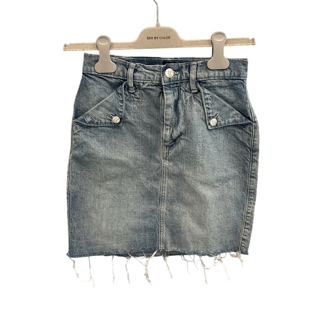 Vintage Gap Womens Denim Mini Skirt Size 0 25 Jean 90S Y2K Western Cowboy Preppy